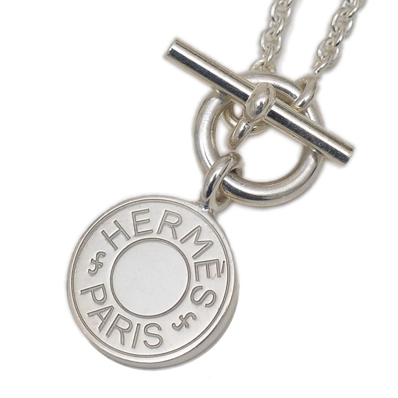 エルメス アミュレット クルードセル セリエ ネックレス シルバー