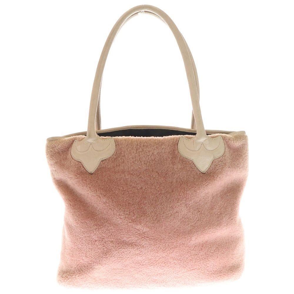 CHROME HEARTS クロムハーツ FS TOTE FSトート クロスパッチ付きムートントートバッグ ピンク