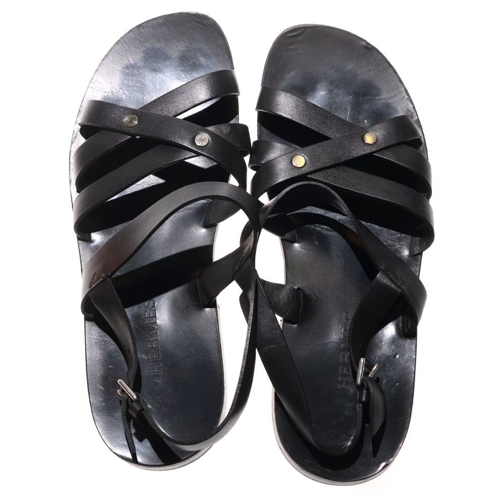 HERMES (エルメス) カーフレザー バックストラップ サンダル 43