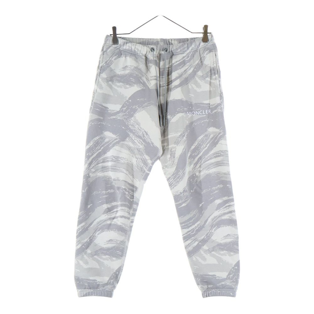 MONCLER モンクレール 22 AW HYKE LOGO PATCH SWEAT PANTS ハイク ロゴパッチ クルーネック スウェットパンツ グレー レディース