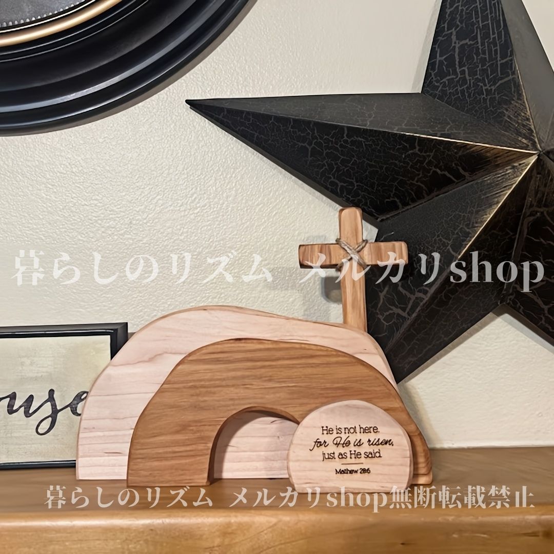 オブジェ 置物 木製 キリスト降誕シーン デスクトップデコレーション
