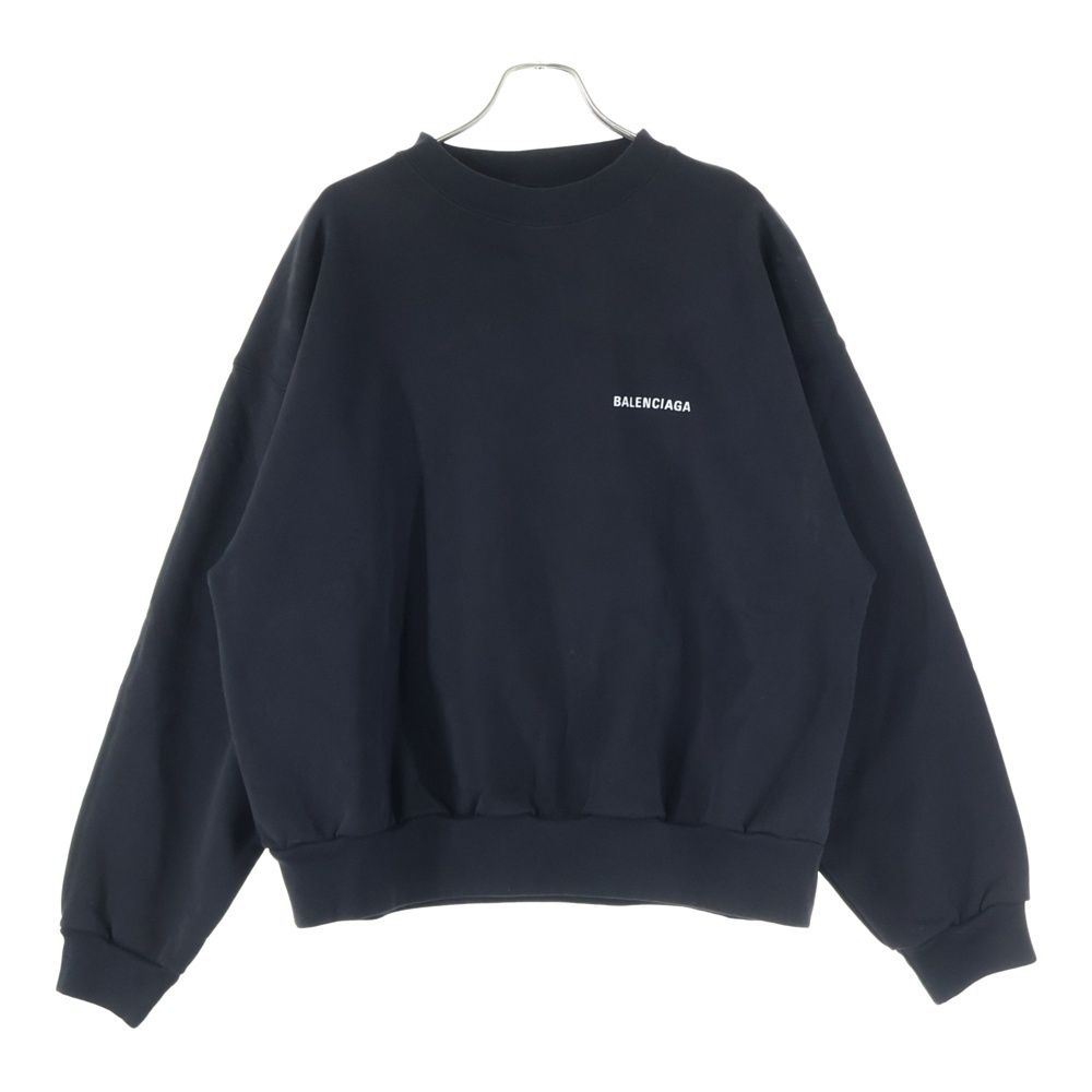 BALENCIAGA (バレンシアガ) ロゴ刺繍 スウェット トレーナー ブラック