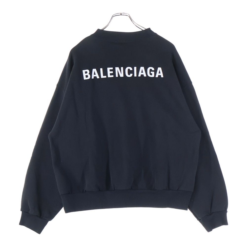 BALENCIAGA (バレンシアガ) ロゴ刺繍 スウェット トレーナー ブラック