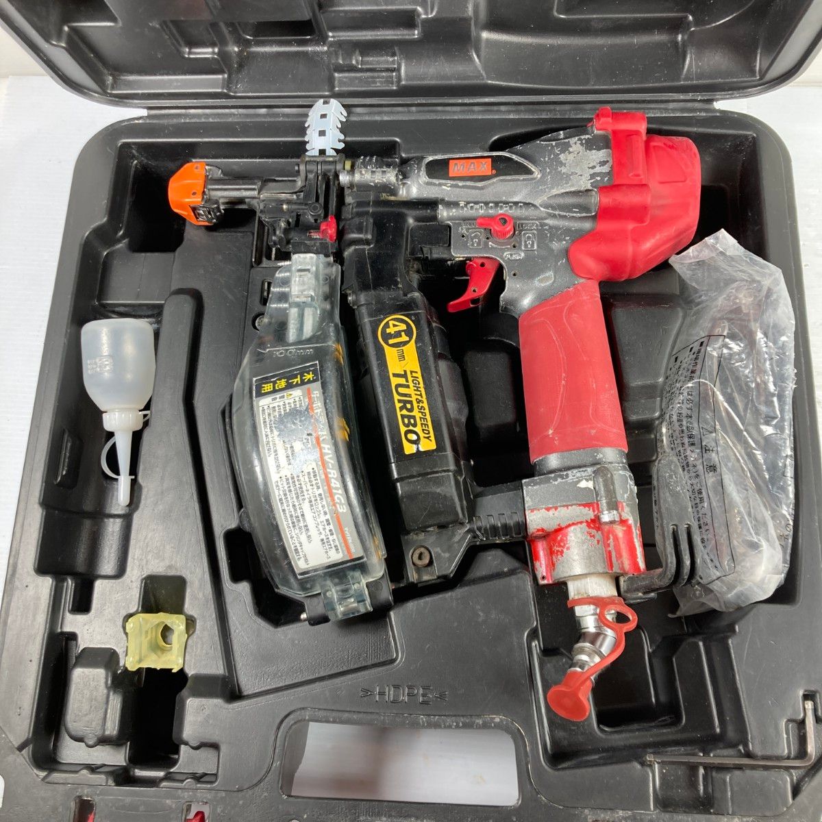 MAX マックス 高圧ねじ打ち機 ターボドライバ 25 41 mm ケース付 HV-R G 3 レッド