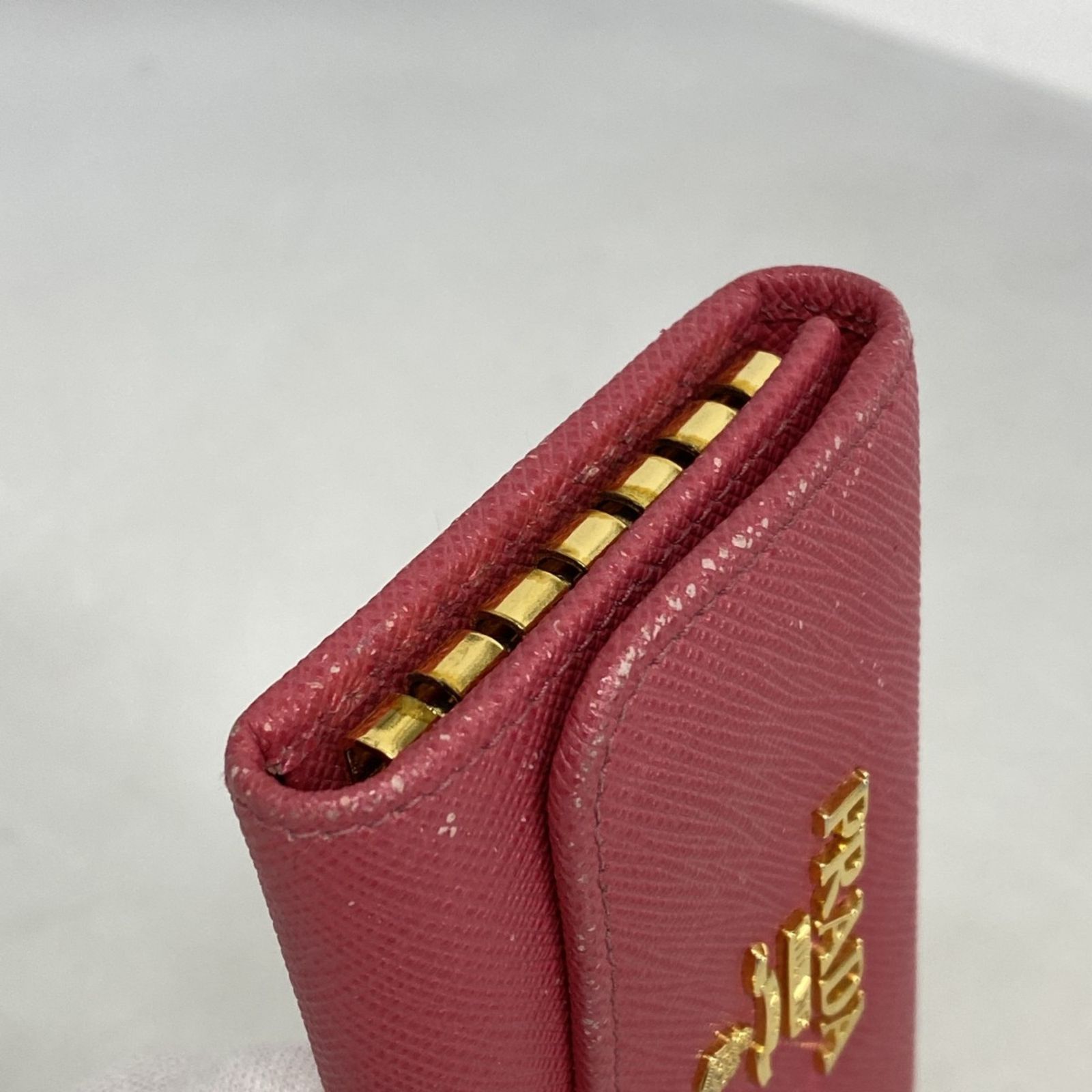 プラダ(Prada) プラダ キーケース サフィアーノ レザー ピンク