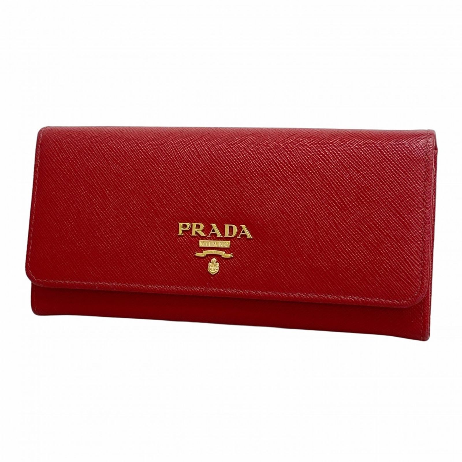 プラダ(Prada) プラダ 長財布 サフィアーノ レザー レッド レディース