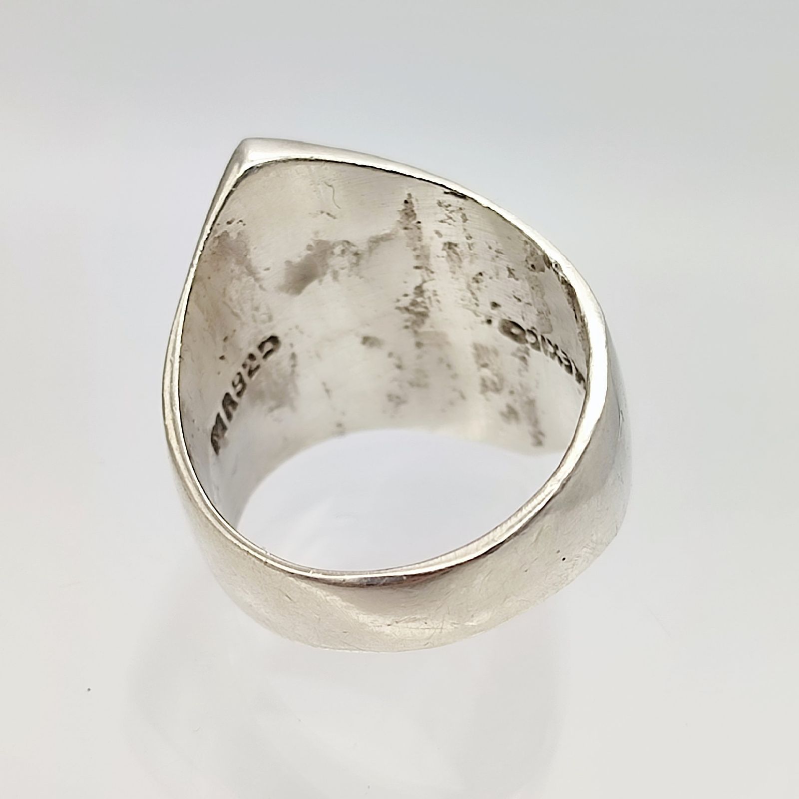 美品】メキシカンジュエリー MEXICO シルバーデザインリング MA925刻印