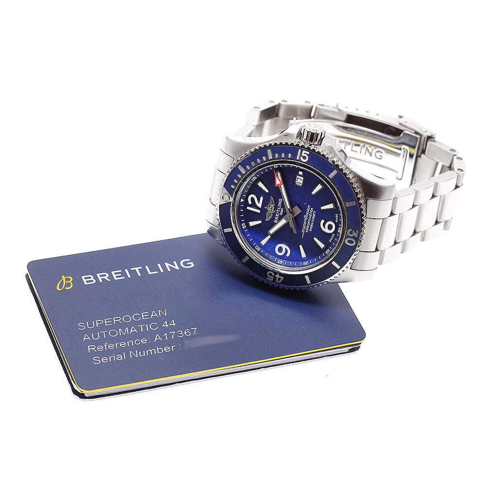ブライトリング A 17367 スーパーオーシャン 44 デイト 自動巻き メンズ 保証書付き_921814