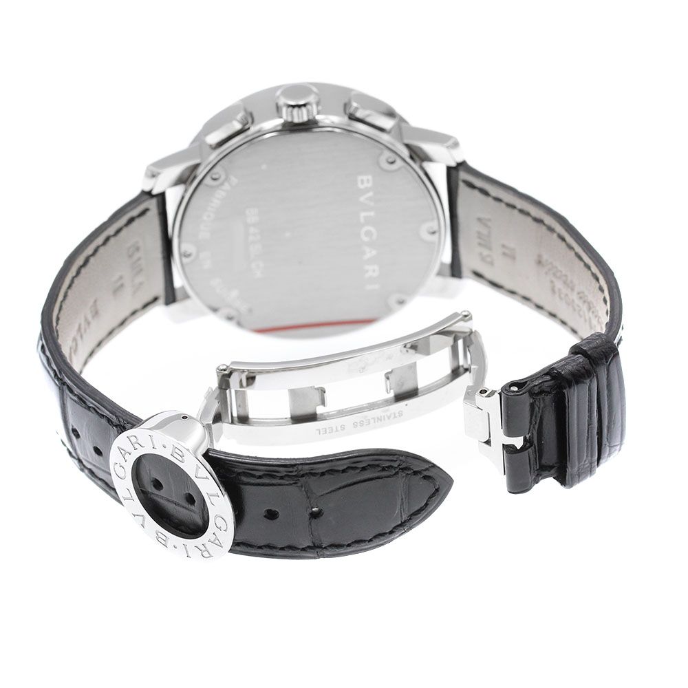  ブルガリ BVLGARI BB42SLCH ブルガリブルガリ クロノグラフ デイト 自動巻き メンズ _916725 ダウンジャケット 自動巻き時計 腕時計(アナログ)
