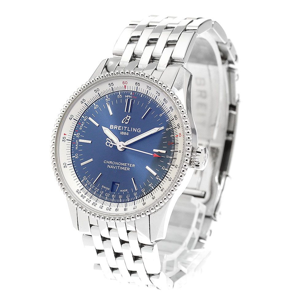  ブライトリング BREITLING A17325 ナビタイマー デイト 自動巻き メンズ 保証書付き_921874 ワンポイント 自動巻き時計 腕時計(アナログ)