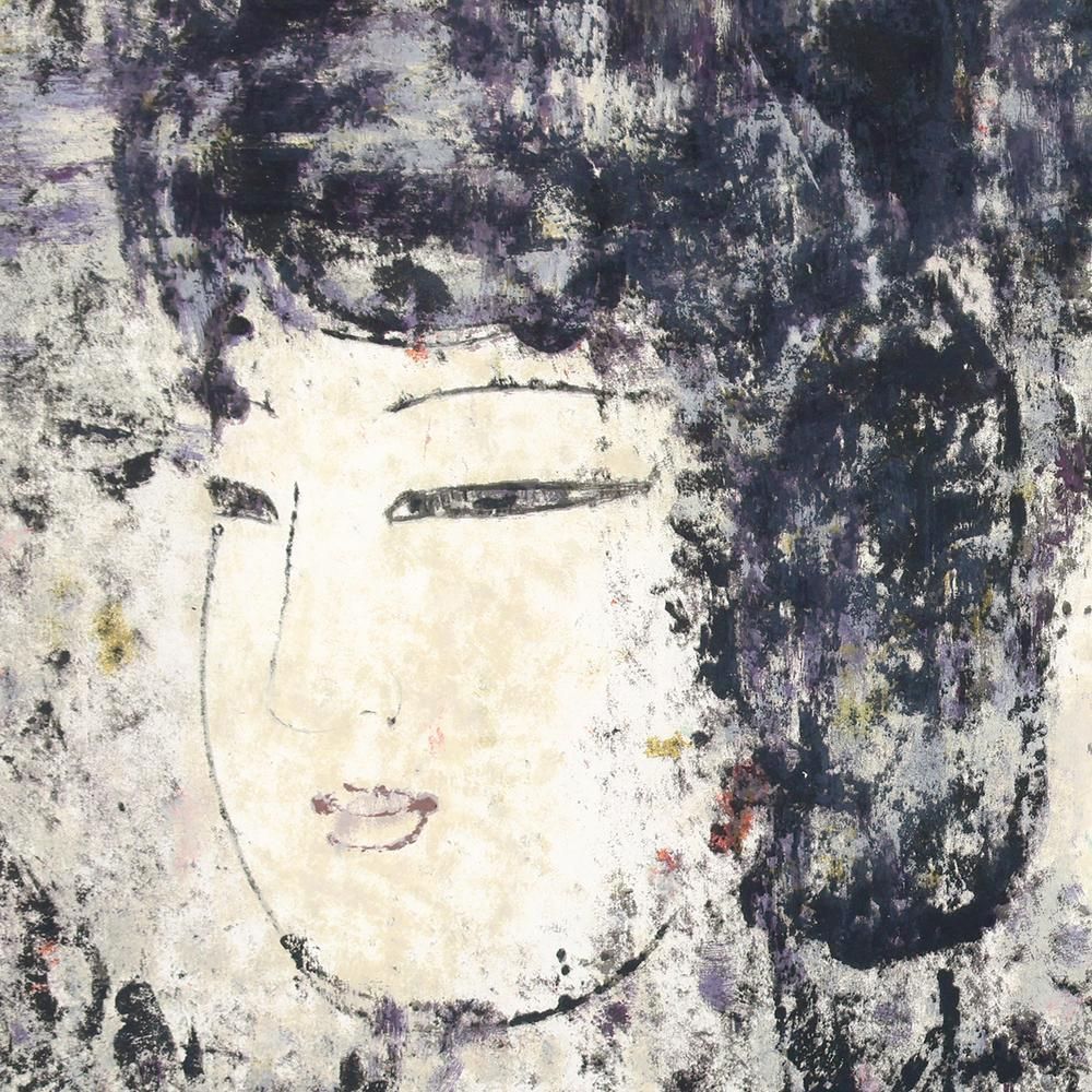 真作】【WISH】孔柏基「貴婦人」リトグラフ 10号大 直筆サイン 〇中国