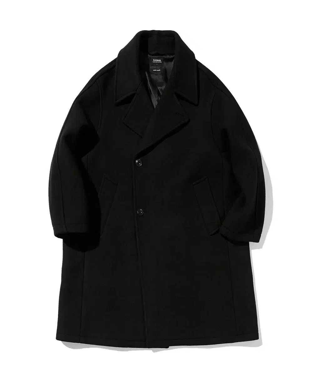 COVERNAT ウール ダブルブレスト コート ブラック Lサイズ
