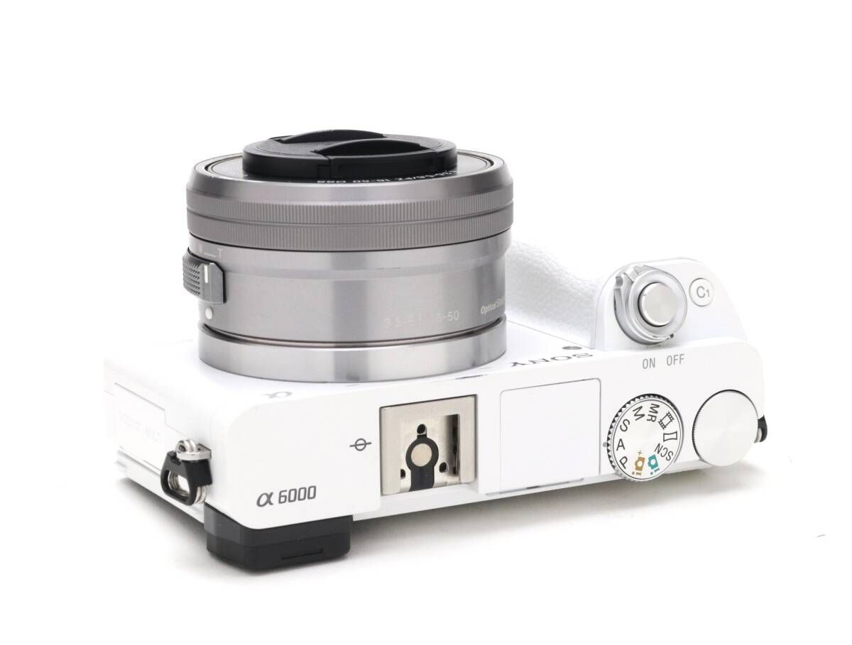 B (並品) SONY ソニー α6000 ホワイト E PZ 16-50mm F3.5-5.6 OSS
