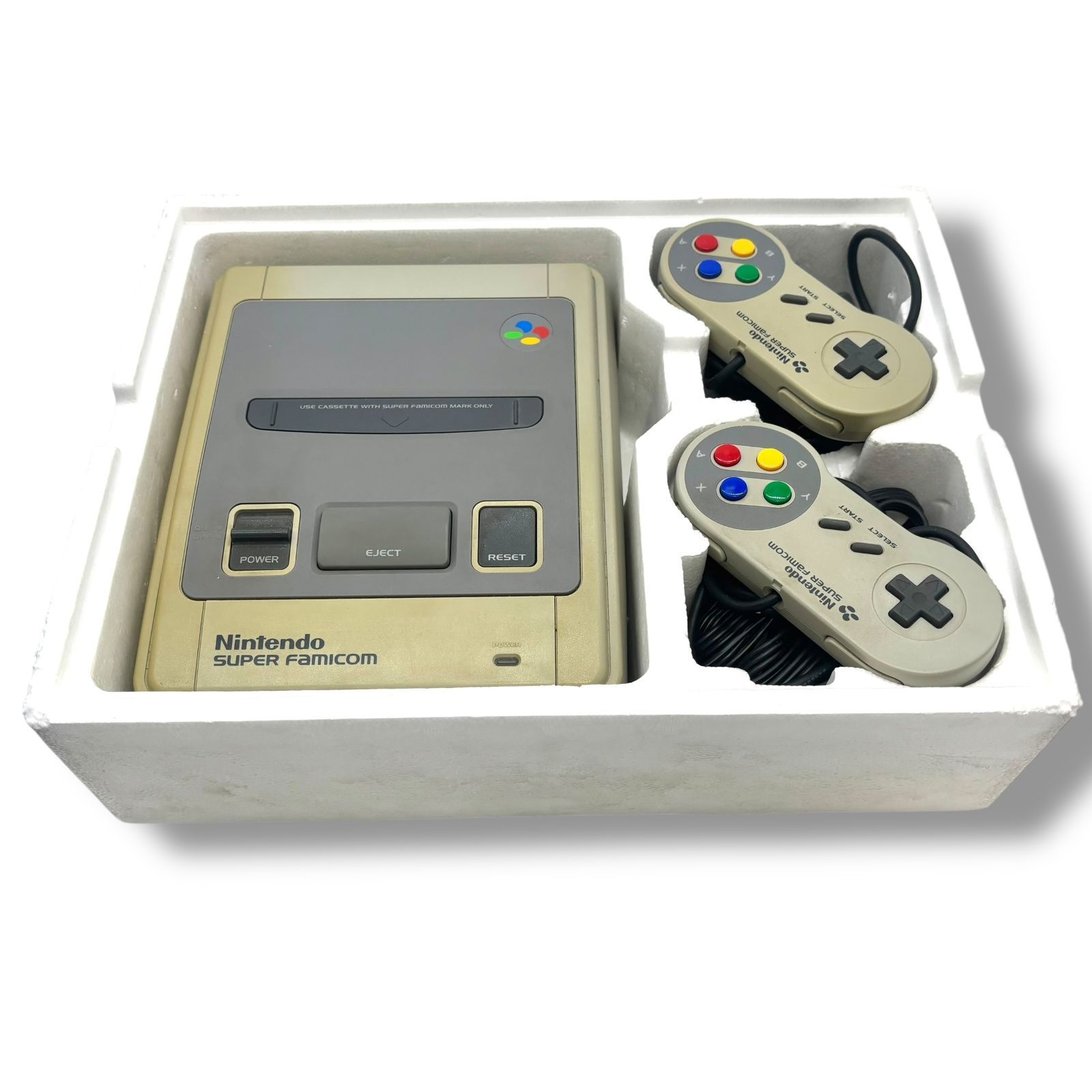 外箱付 任天堂 SFC スーパーファミコン SHVC-001 本体コントローラー Nintendo 任天堂 スーパーファミコン SHVC-001 本体セット 箱付 - メルカリ
