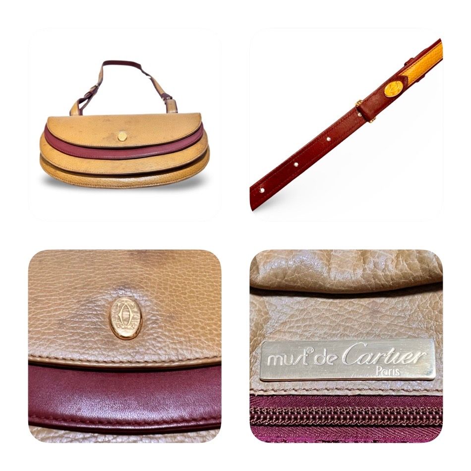 Cartier カルティエ トリニティ マストライン ハーフムーン レザー