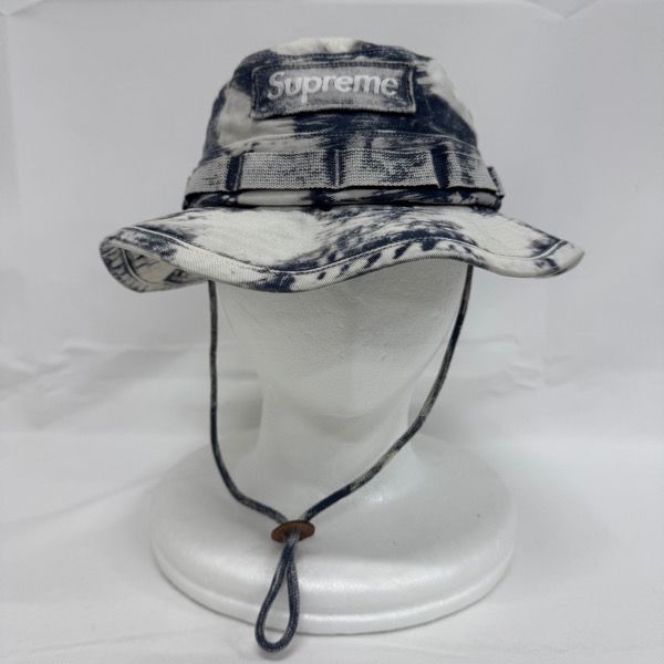 Supreme|シュプリーム 24 SS Bleached Chino Boonie| ブリーチド チノ ブーニー|バケットハット|帽子|ネイビー