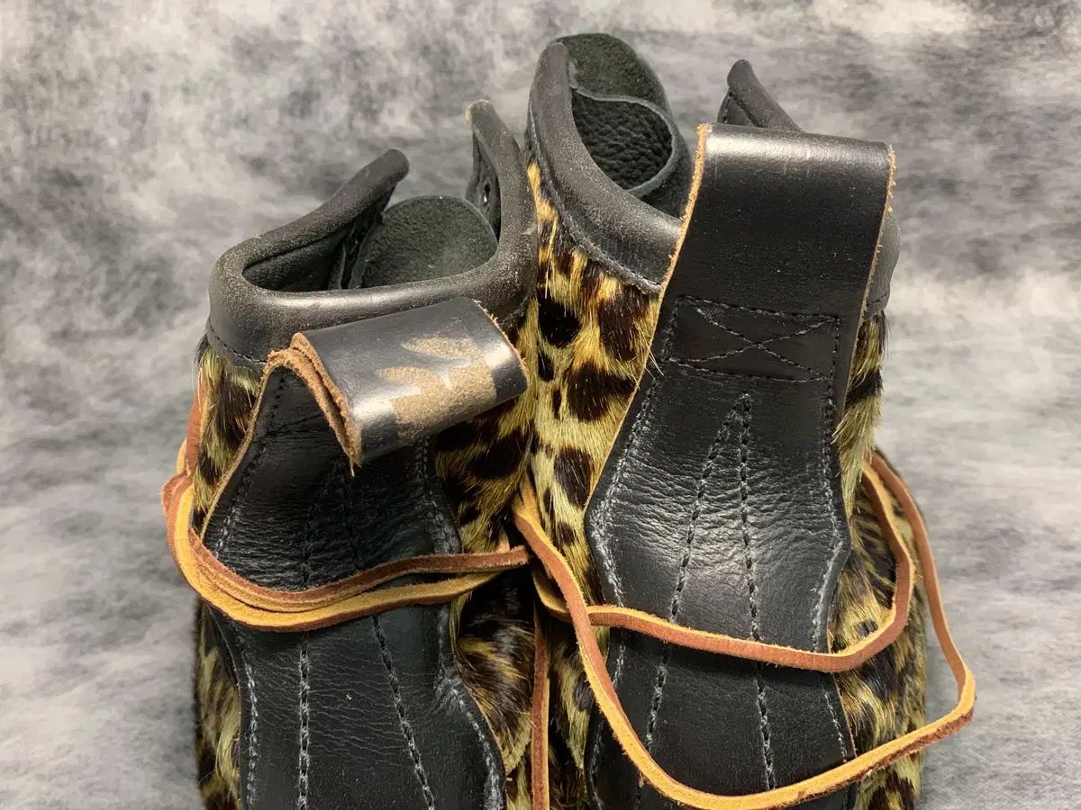 日本 モデル YUKETEN レオパード柄 헌팅ブーツ 4013