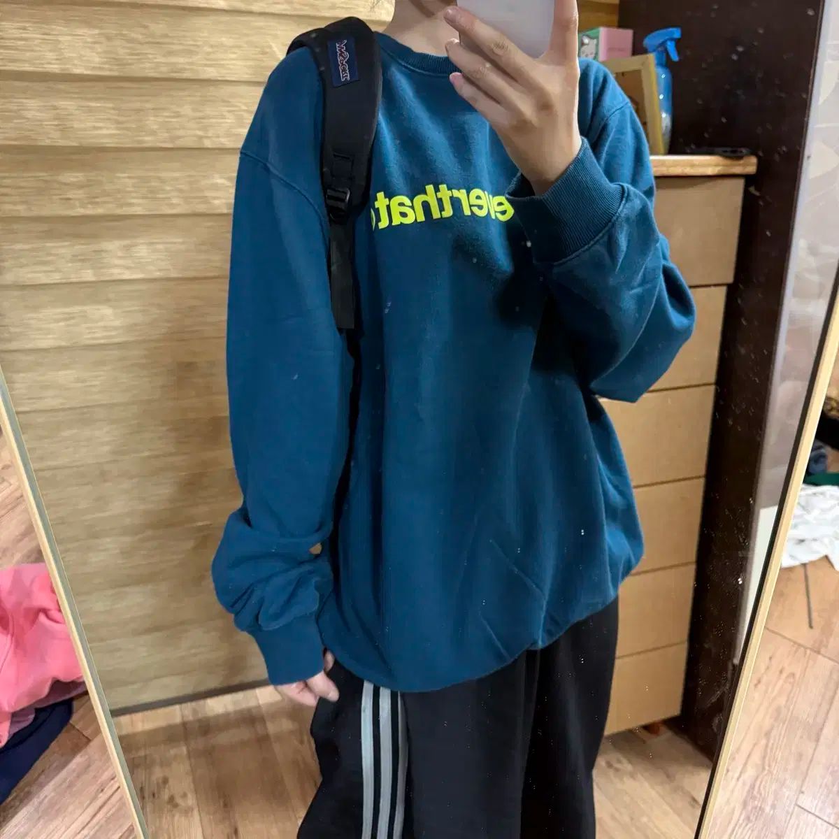 thisisneverthat スウェットネイビー S thisisneverthat フード付き