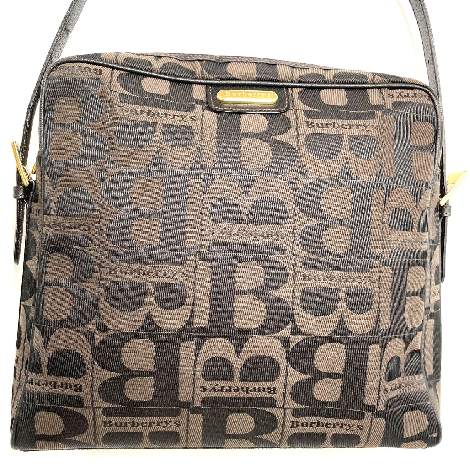 美品】 BURBERRY Burberrys バーバリー ショルダーバッグ キャンバス