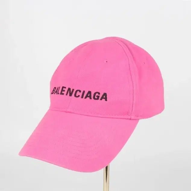 バレンシアガ 基本ロゴ 刺繍 ベースボールキャップ ピンク L(58