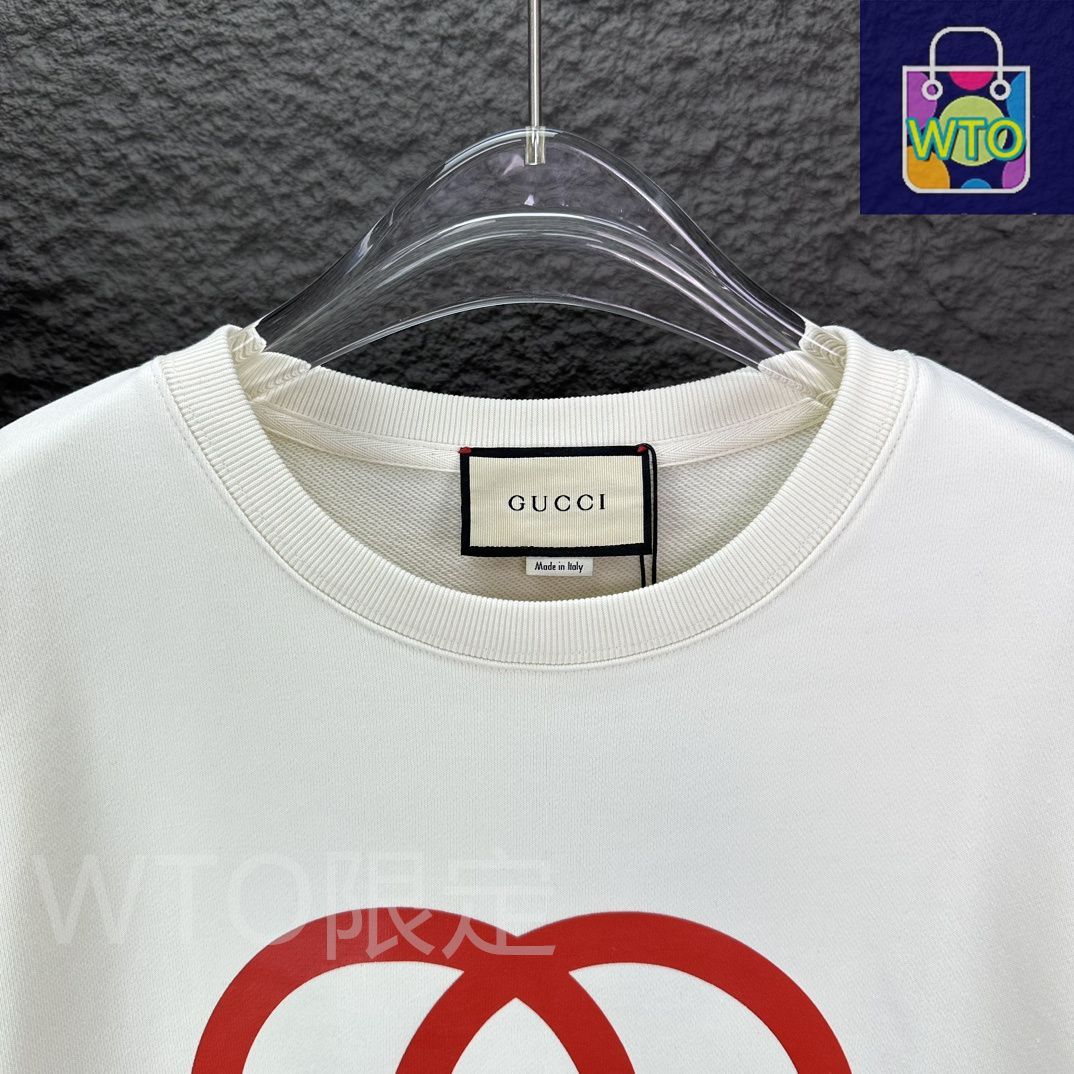 GUCCI 2025新作 ロゴプリント クルーネックスウェット [本日特価|新品