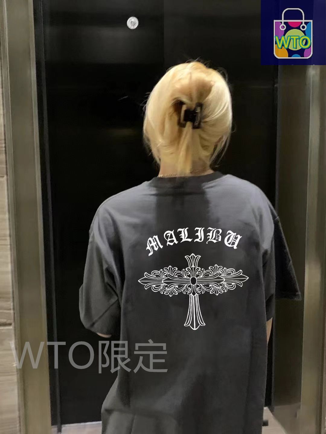 【美品】CHROME HEARTS 花柄　Tシャツ Chrome Hearts Floral Cross T-shirt Black Men's - US