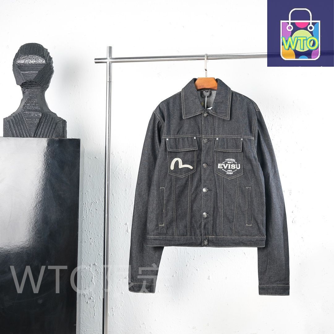 福神の男性用ダブルボード霧鯉刺繍横須賀ジャケット ジーンズジャケット WTO輸入1