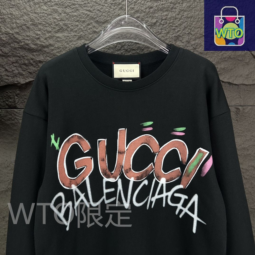 GUCCI コラボ　スウェット S 本日限定特価】Gucci × Paris コラボ メンズ＆レディース スウェット