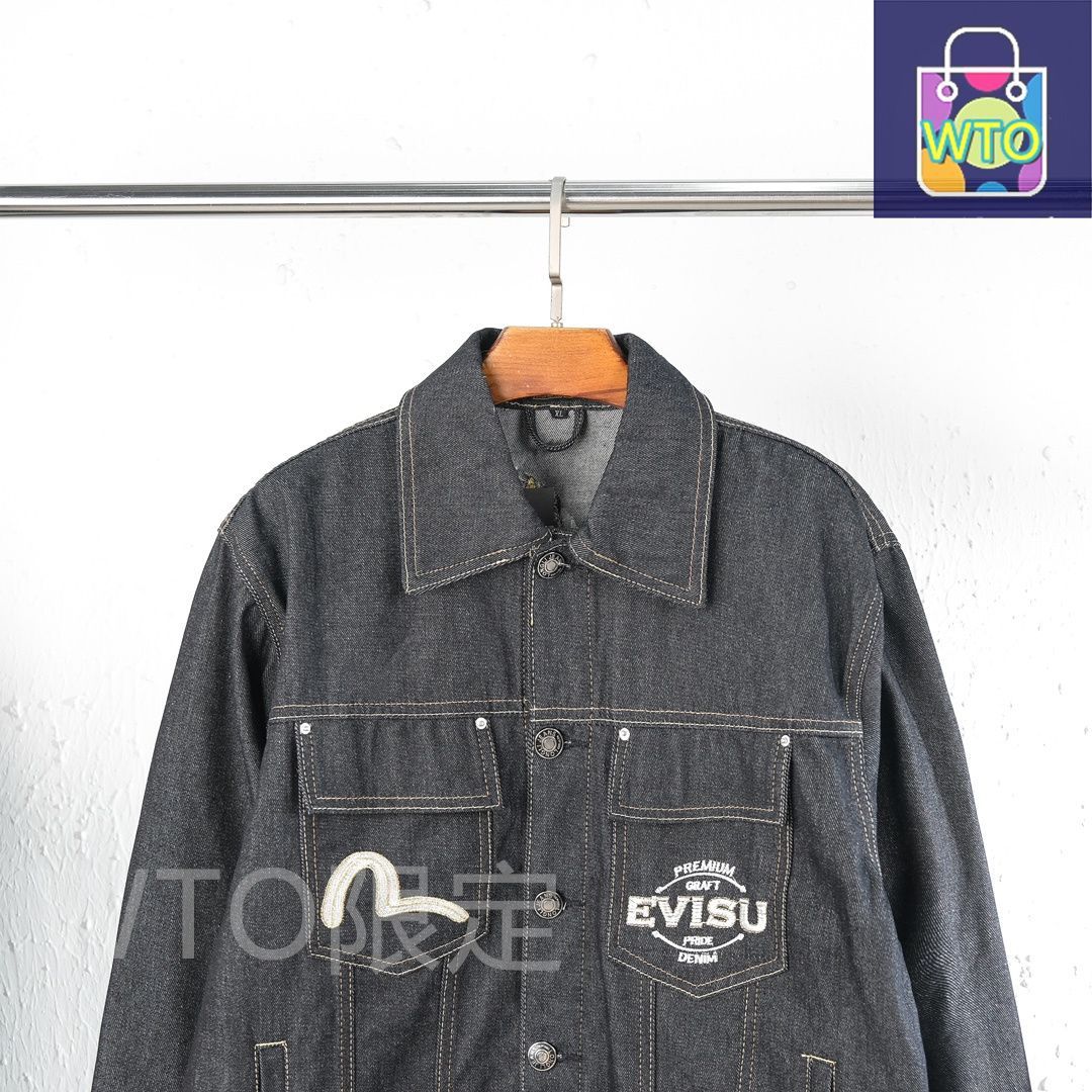  福神の男性用ダブルボード霧鯉刺繍横須賀ジャケット ジーンズジャケット WTO輸入1 Tシャツ アパレル キャラクターグッズ