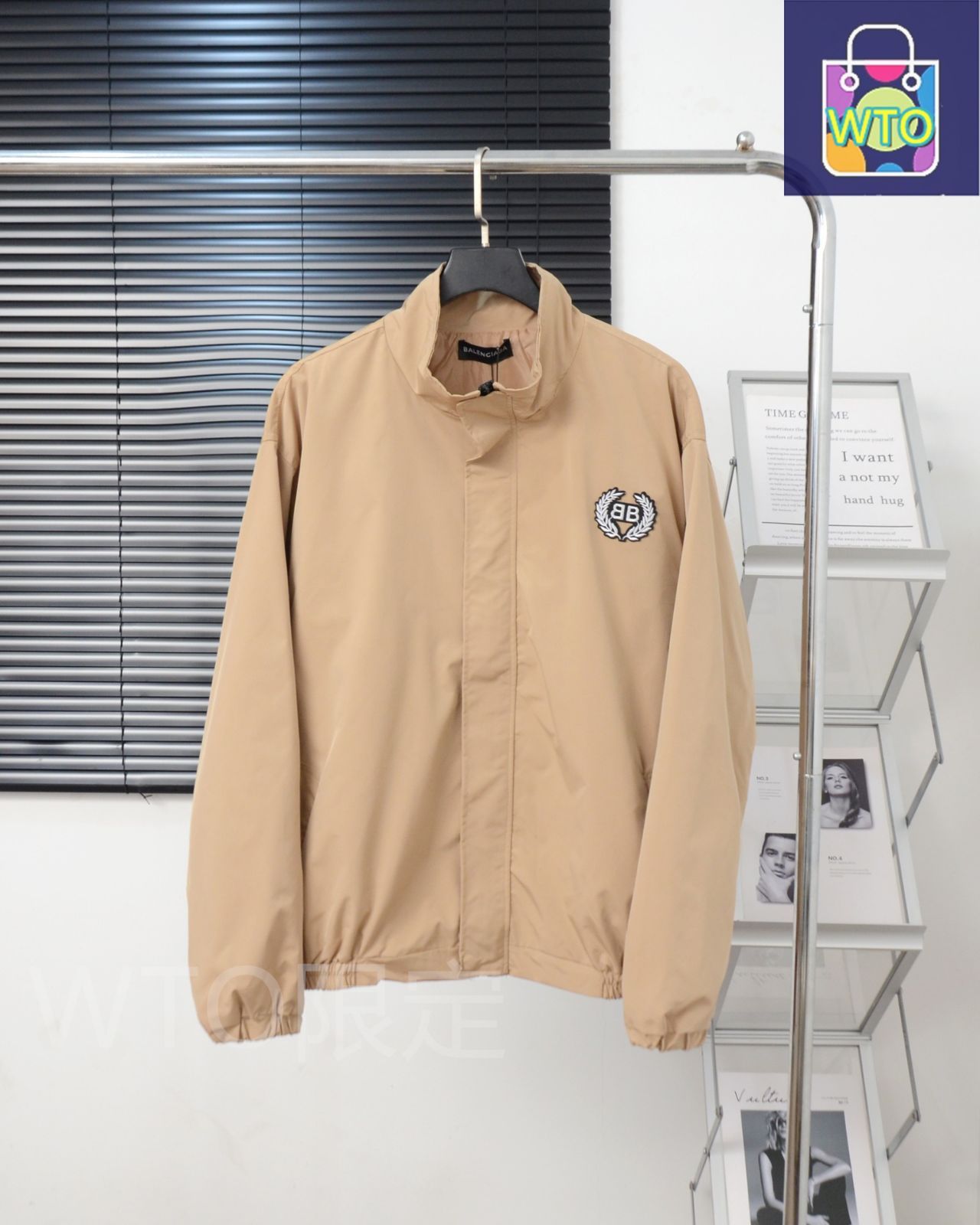 バレンシアガ Balenciaga BLCG の の麦穂柄防水ライダージャケット WTO輸入1