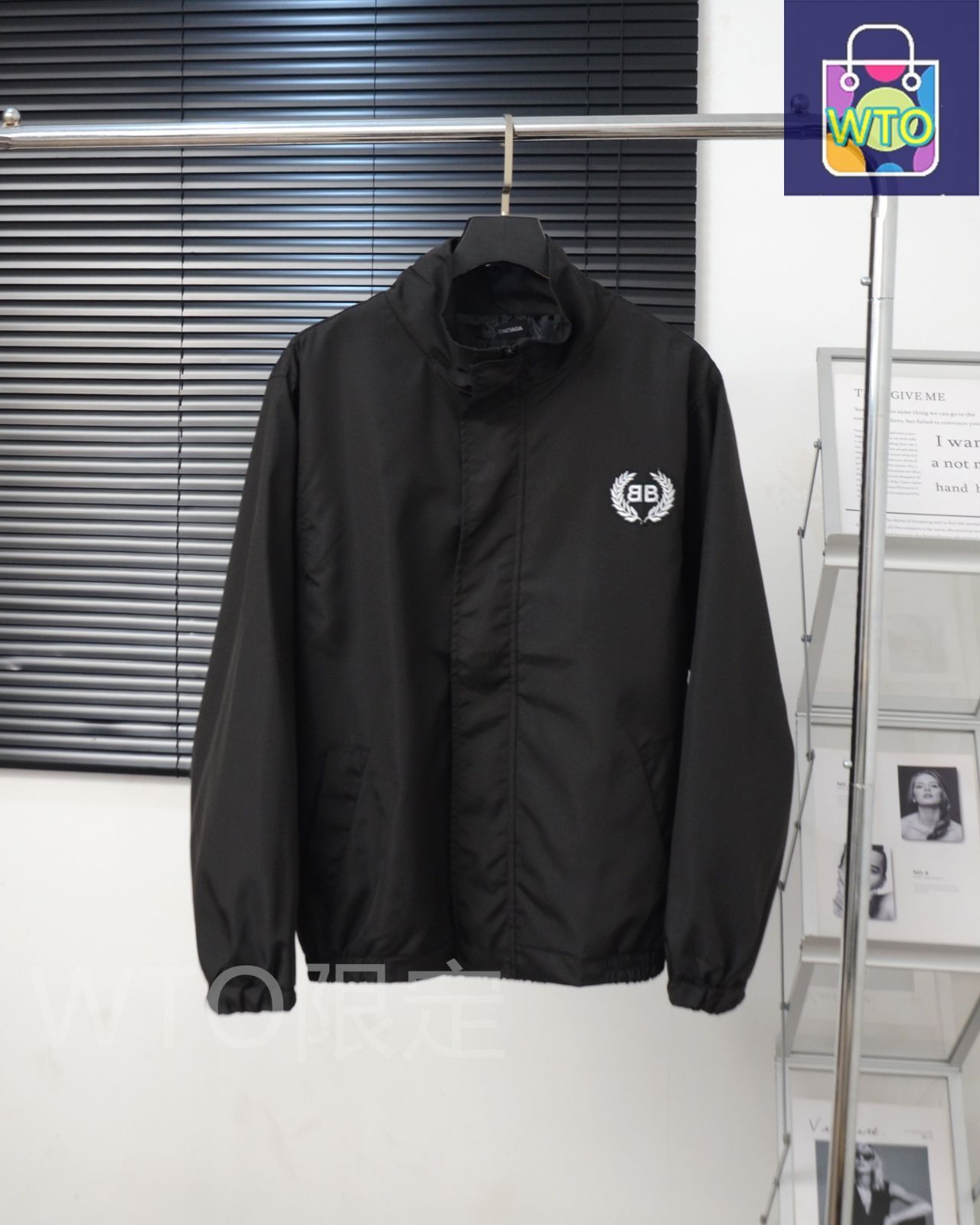  バレンシアガ Balenciaga BLCG の の麦穂柄防水ライダージャケット WTO輸入1 CD Tシャツ アパレル キャラクターグッズ