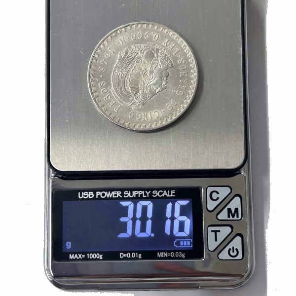 coin 60 メキシコ 5ペソ銀貨 1948年 クアウテモック王 コイン 銀90％ コンチョ クラフト材料 モダンアート 旧貨幣 金貨 銀貨 記念硬貨 