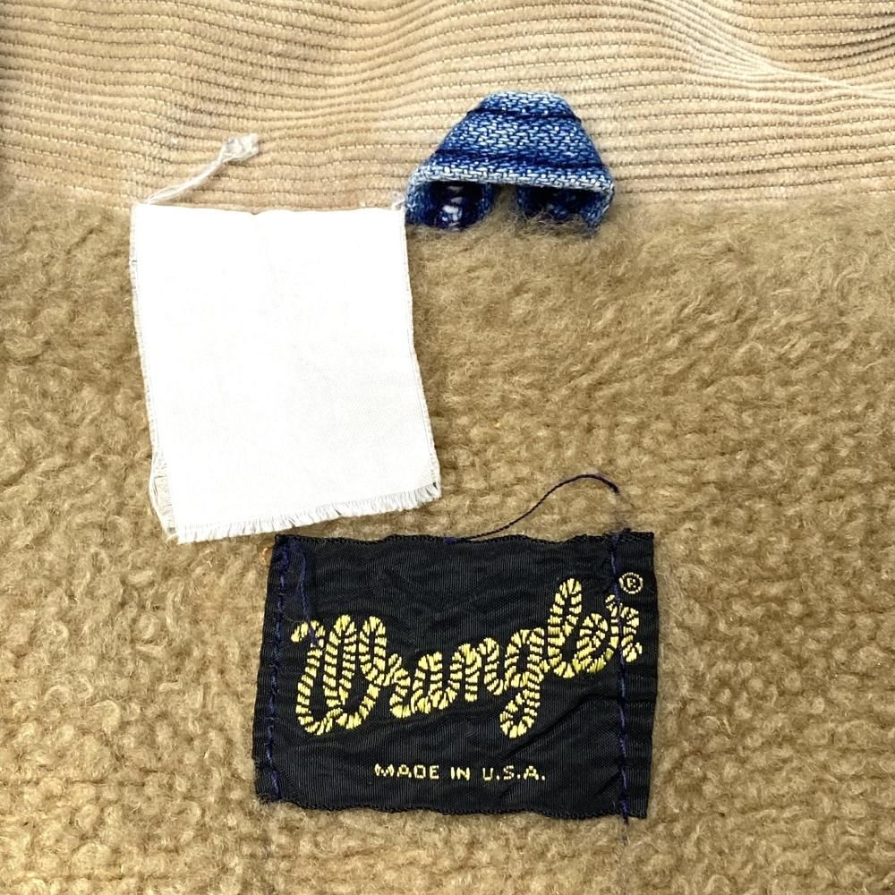 中古】70s Wrangler デニムボアジャケット サイズ表記なし 襟