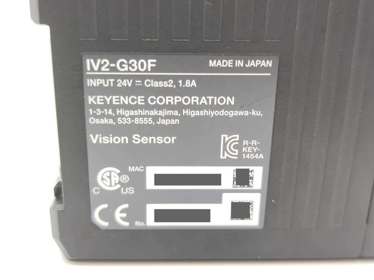 インボイス対応 電源ターミナルブロックなし キーエンス KEYENCE IV 2-G 30 F