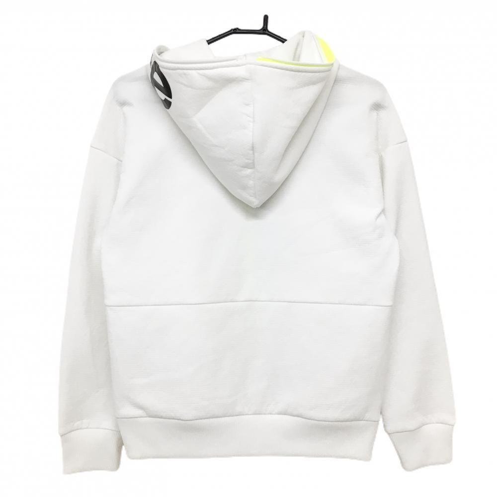 ニューバランスゴルフ ジップパーカー 白×黒 ビッグプリント