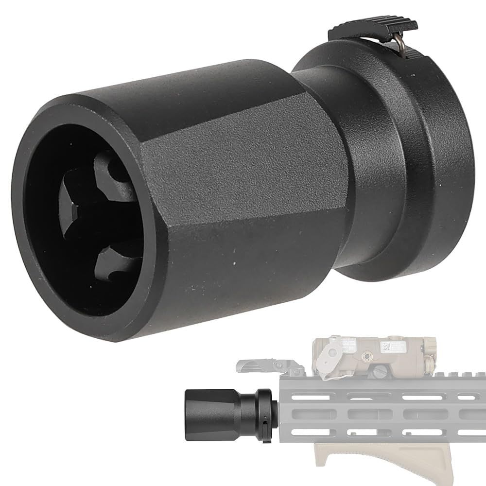 新品 良品武品 14mm 逆ネジ 対応 Eu0026C製 AAC BLACKOUT 51T フラッシュハイダー u0026 BLASTOUT ブラストシールド レプリカ セット ブラストダイバータ アルミ合金製