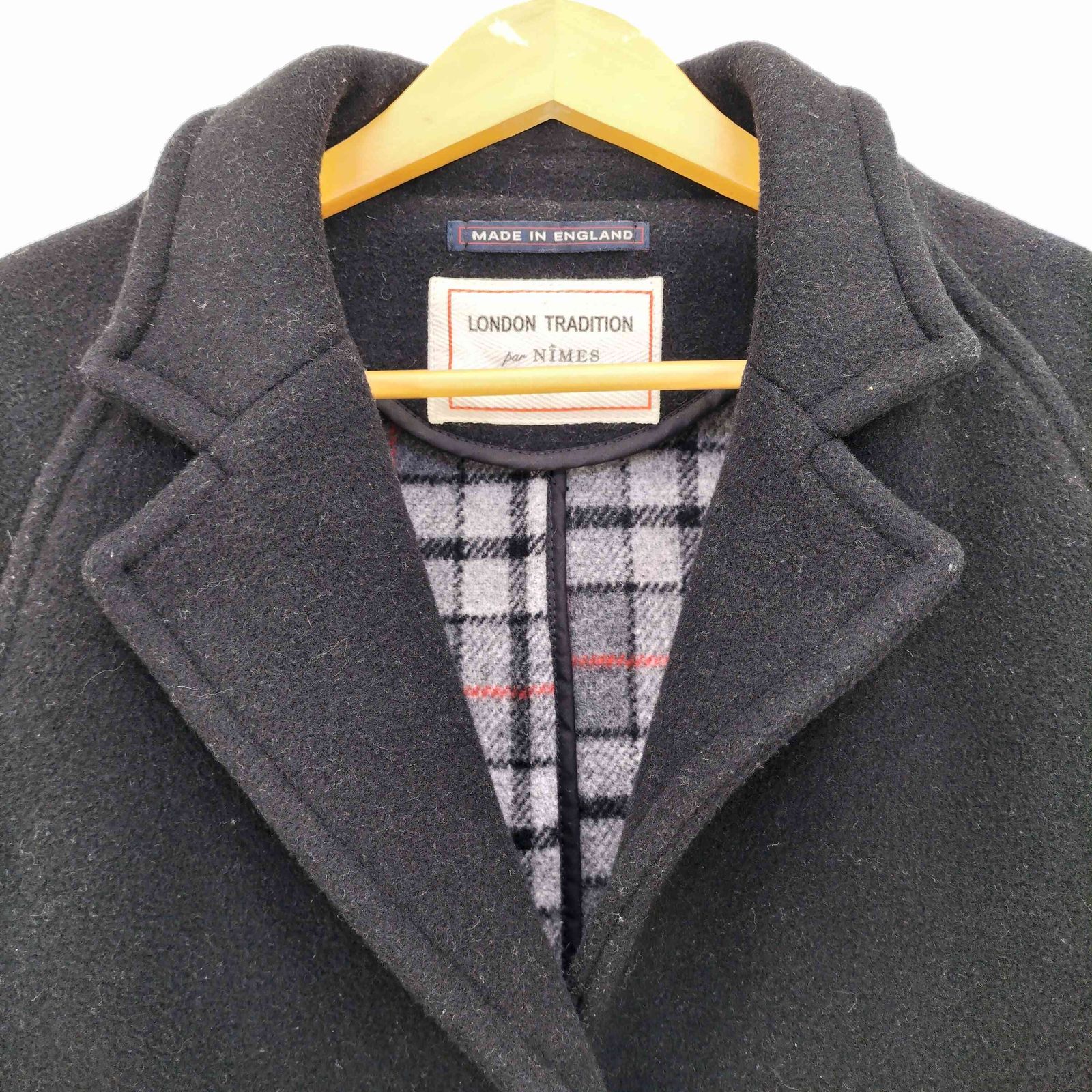 ロンドントラディション LONDON TRADITION 裏地チェック ミドル丈