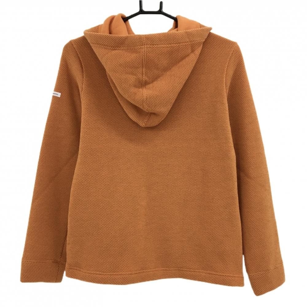 美品】ジャックバニー パーカー オレンジ×ブラウン 地模様 ロゴ