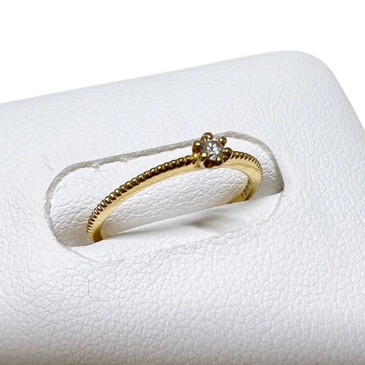 ete セール中 ピンキーリング 約3号 K18 0.69g D0.03ct