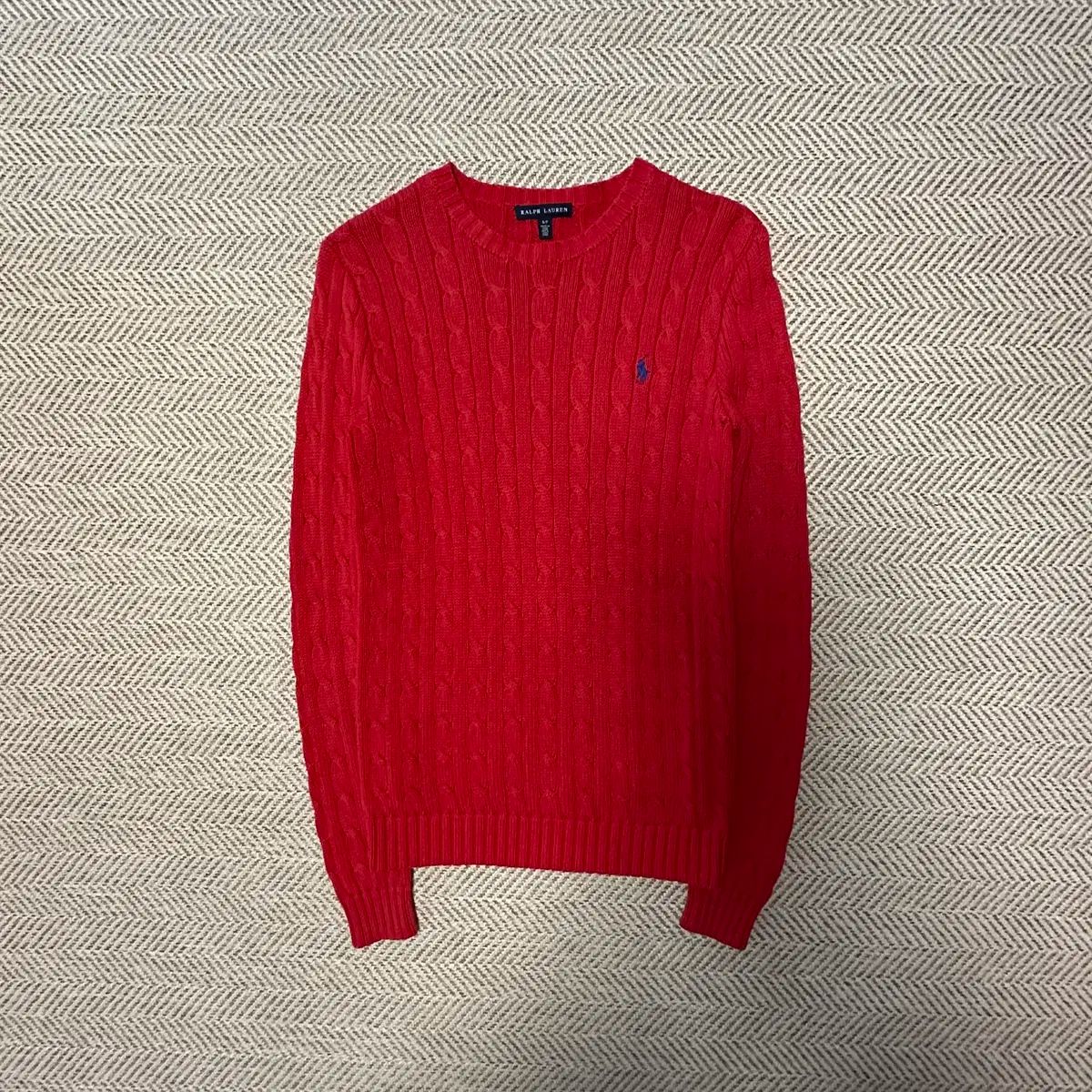 POLO RALPH LAUREN ケーブルニット 赤