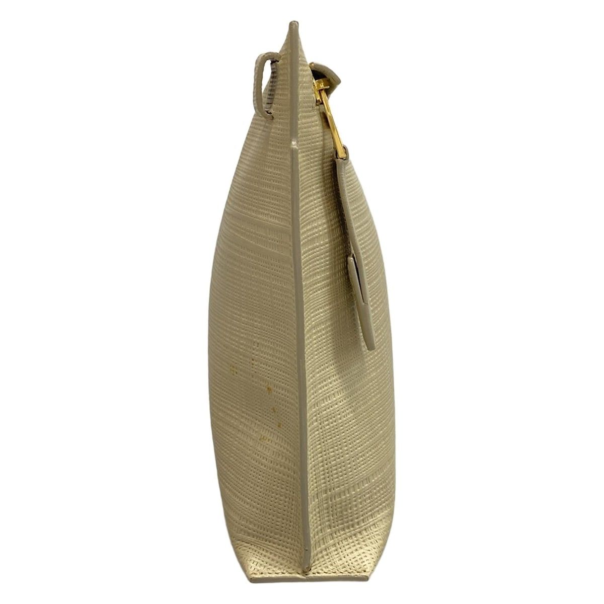 LOEWE ロエベ クラッチバッグ - グレーベージュ 型押し加工 レザー