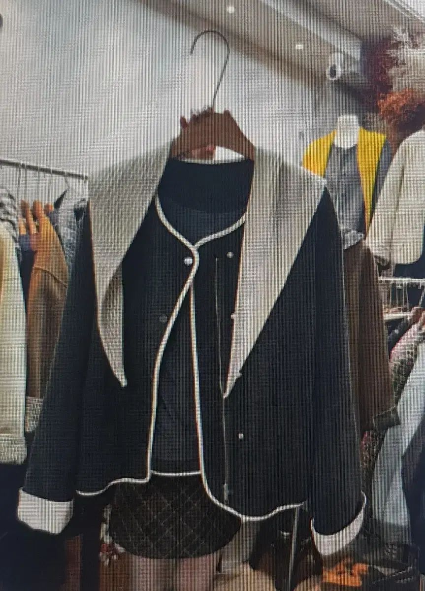 海外配送 秋 冬 エッジ ラウンドネック ジッパージャケット ニットショール セット