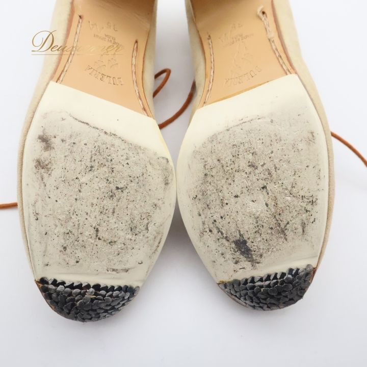 フラメンコ 衣装 サイズ35 BULERIA 靴 ヒール ベージュ系 クリーム色 レディース ブレリア スペイン製 ダンス シューズ 釘有り スウェード 練習 舞台 発表会 イベント フラメンコシューズ ダンス靴 発表会用靴 スウェード靴 レッスン用靴