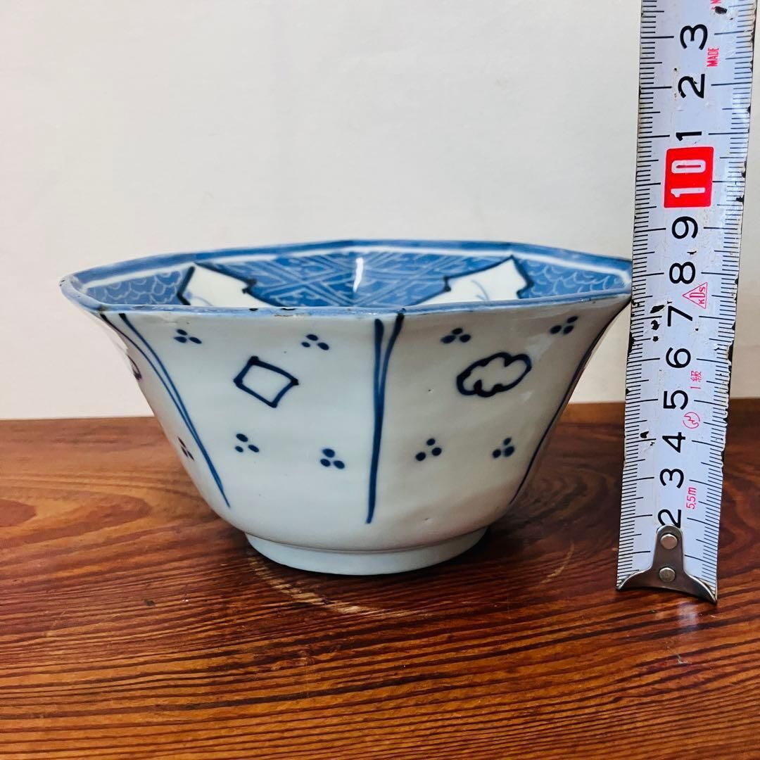 江戸末期から明治はじめの骨董、六角鉢 江戸末期から明治はじめの骨董、六角鉢 江戸末期から明治はじめの骨董