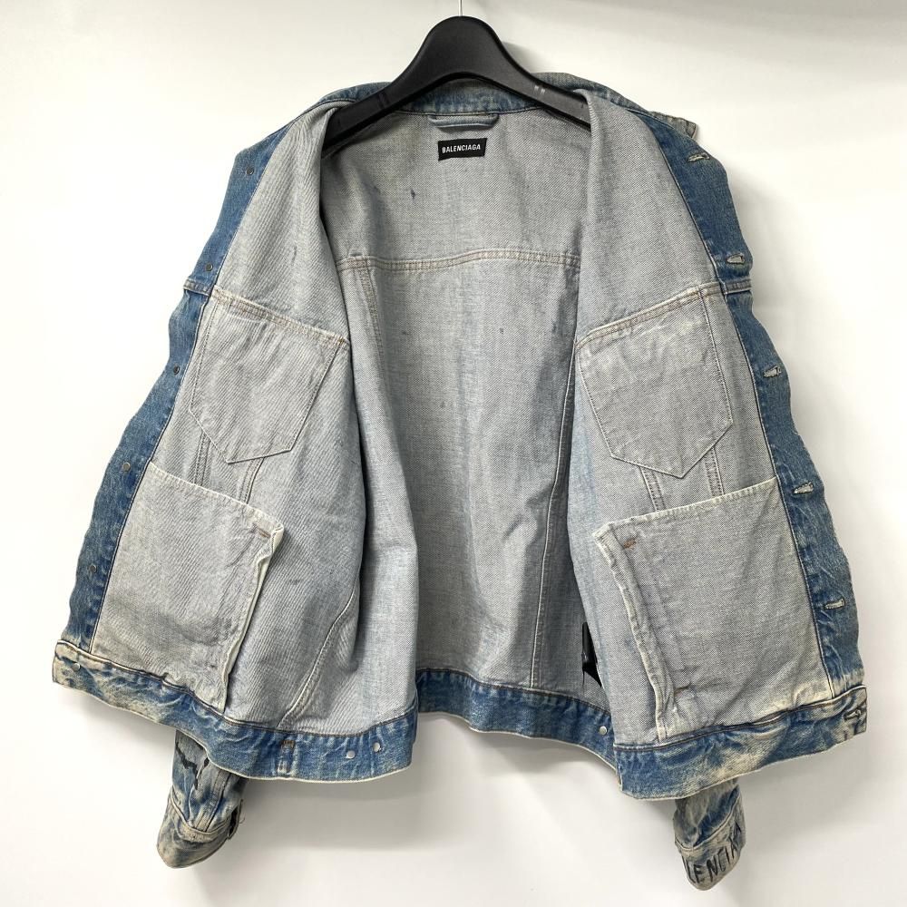 中古】BALENCIAGA 18AW グラフィックデニムジャケット サイズ46