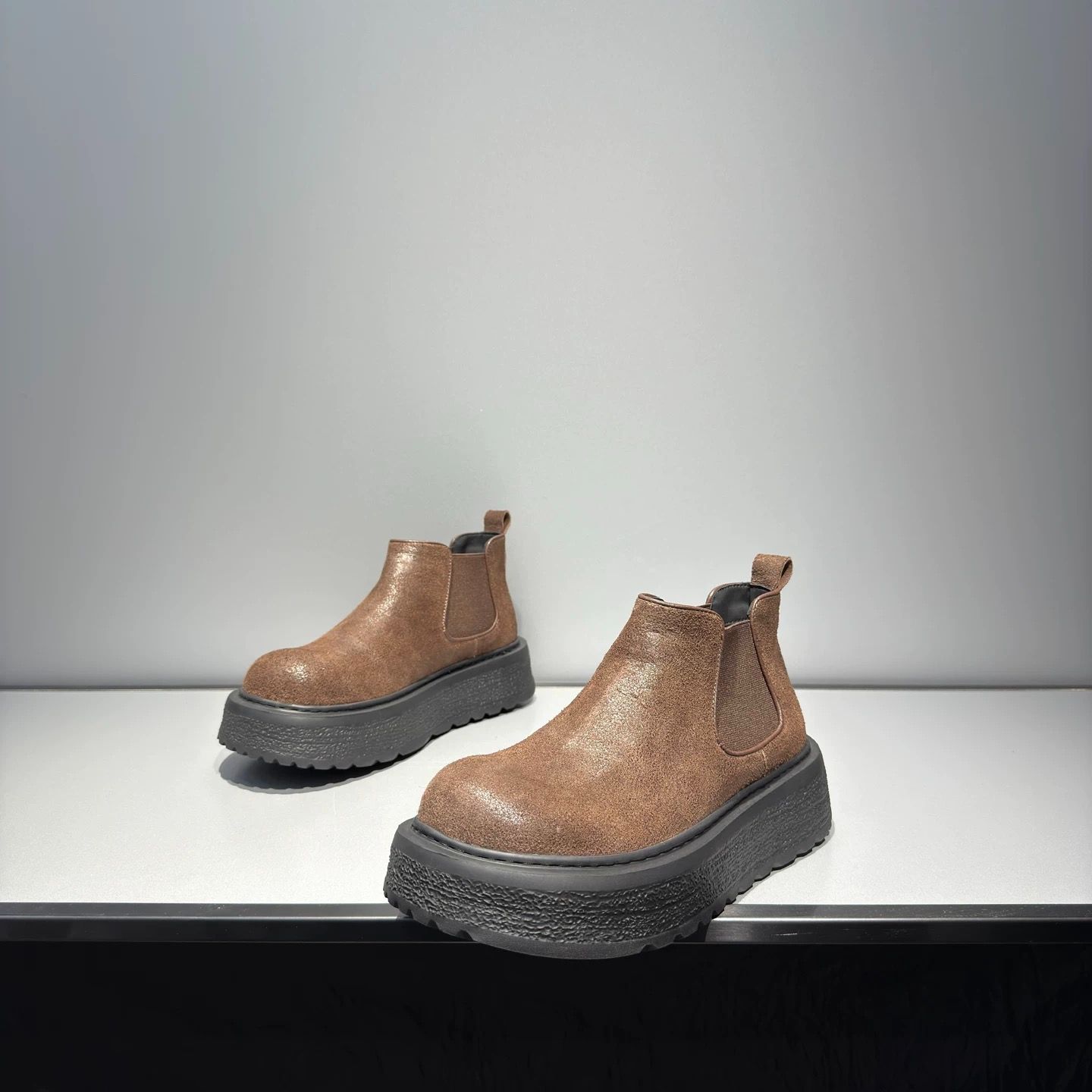 新品未使用 h **2025冬 新作 メンズ 5cm増高 チェルシーブーツ ベスト