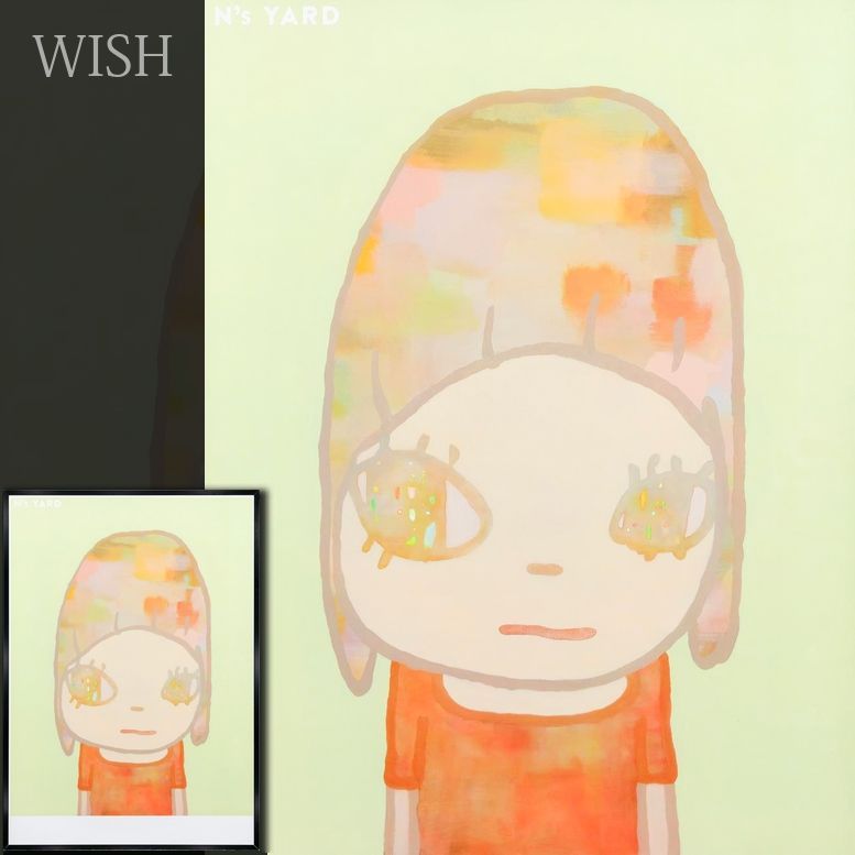 真作 WISH 奈良美智 Invisible Vision オフセットプリント 約15号 大作 少女 〇現代巨匠 芸術選奨文部科学大臣賞
