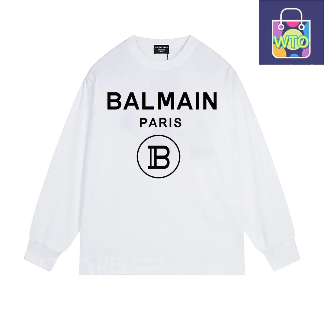 本日限定特価】Balenciaga ロゴプリント ロングスリーブTシャツ [本日