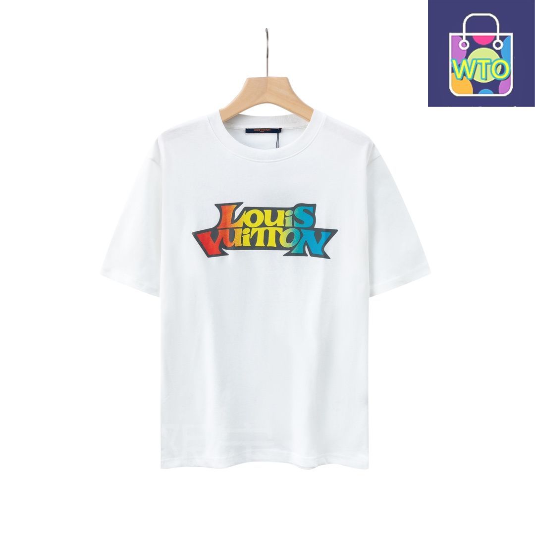 本日限定特価】カラフルロゴプリント ユニセックス コットンTシャツ