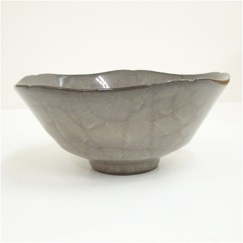 岡重利造 紫紅姿輪花鉢 共箱 食器 おしゃれ アンティーク レトロ 和食 和風 丼 器 小鉢 中鉢 料理 来客 居酒屋 旅館 カフェ